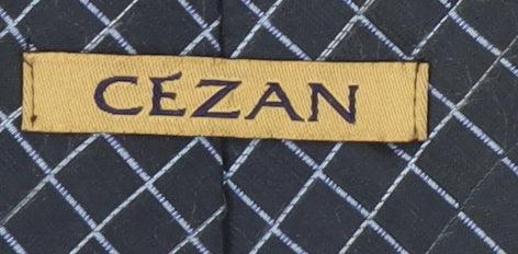 Cezan Men's Black Plaid Silk Tie