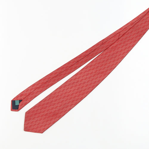 Andrew's Ties Men's Red Geometric Silk Tie