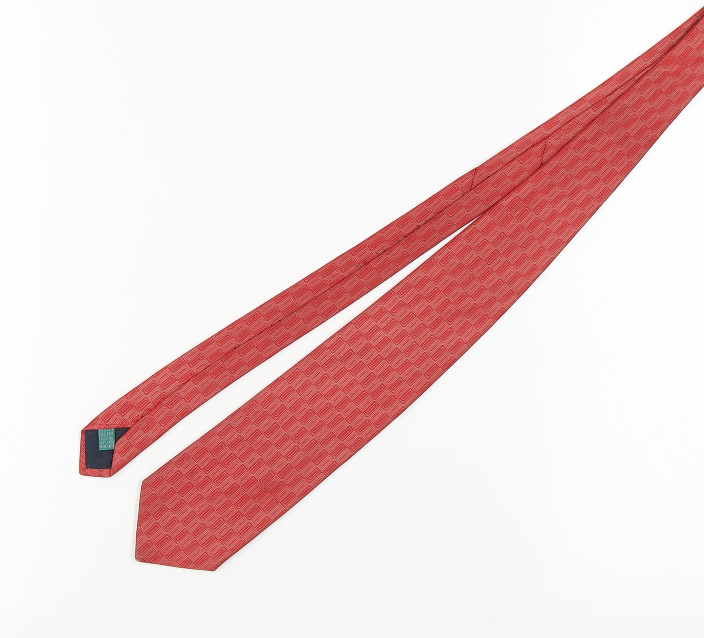 Andrew's Ties Men's Red Geometric Silk Tie