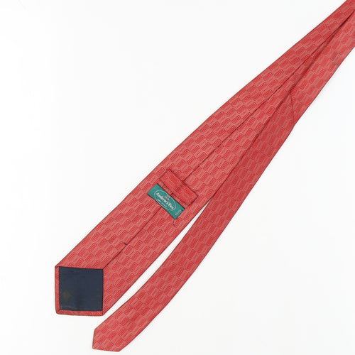 Andrew's Ties Men's Red Geometric Silk Tie
