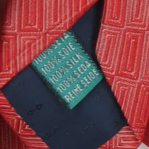 Andrew's Ties Men's Red Geometric Silk Tie