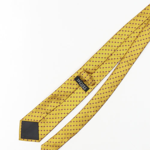 Skopes Men’s Yellow Geometric Polyester Tie