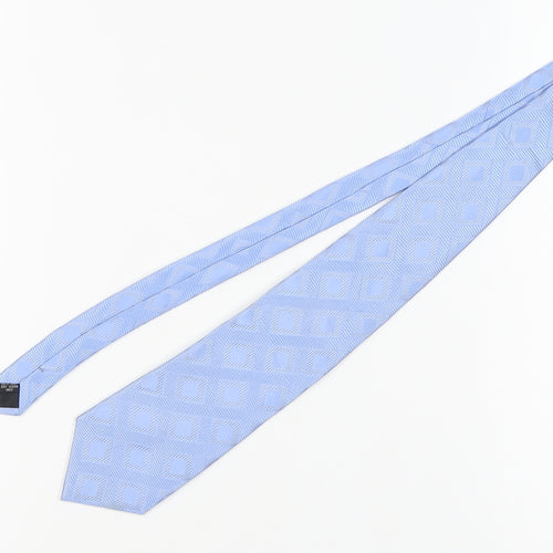 Pierre Cardin Men's Blue Geometric Silk Tie