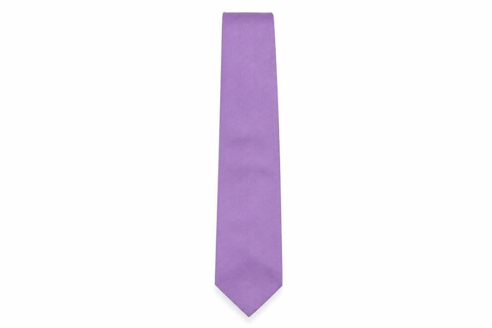 Front view of Thomas Nash Men's Purple Silk Tie