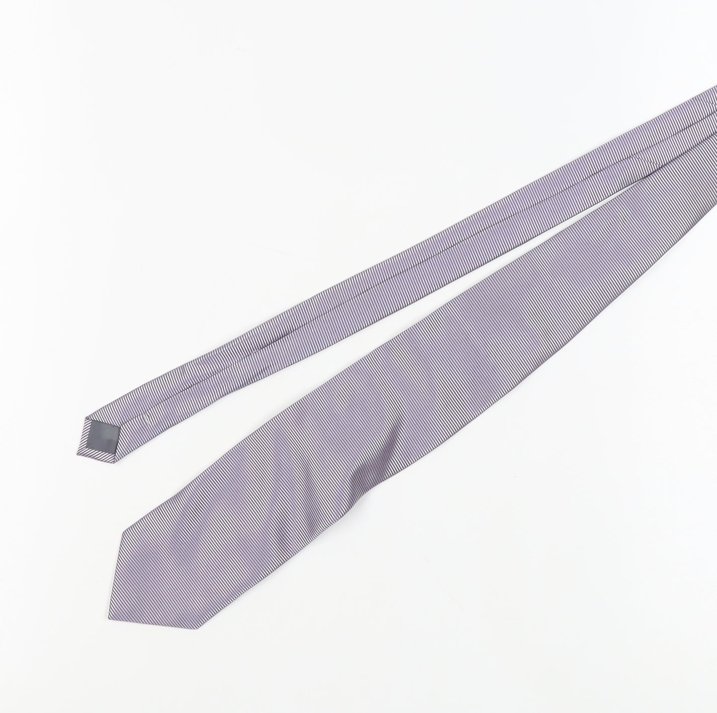 Sanpi Milano Men's Grey Striped Silk Tie One Size