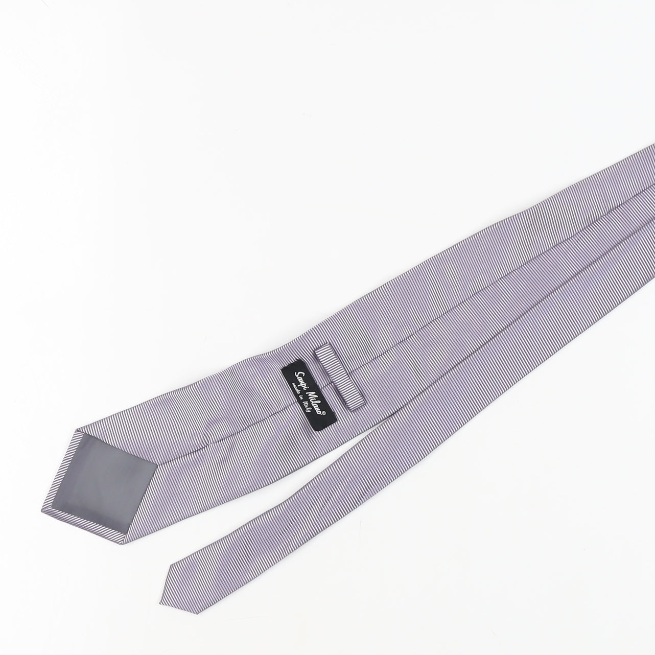 Sanpi Milano Men's Grey Striped Silk Tie One Size