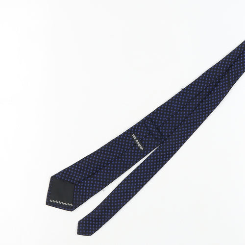 Marks and Spencer Men’s Blue Silk Geometric Tie