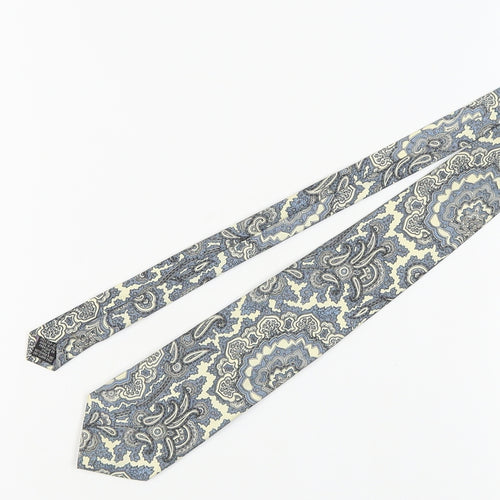 Carlo Colombo Men's Silk Paisley Tie Blue