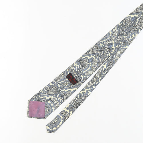 Carlo Colombo Men's Silk Paisley Tie Blue