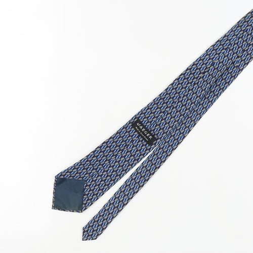 Jaeger Men's Blue Silk Geometric Tie