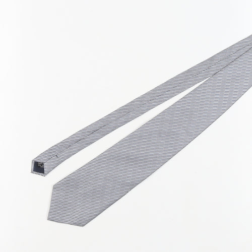 Bijoux Terner Grey Striped Silk Men's Designer Tie