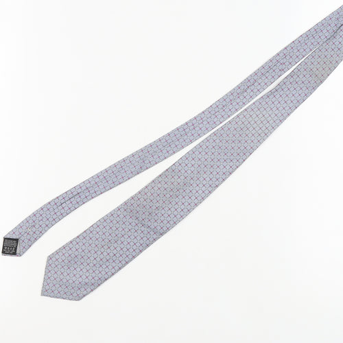 Frangi Men's Grey Silk Geometric Tie