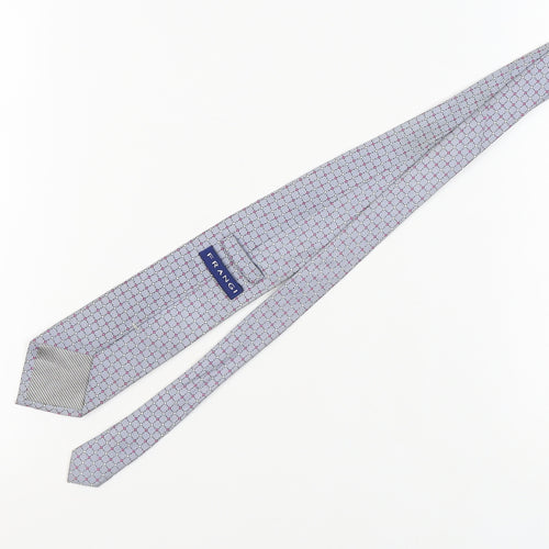 Frangi Men's Grey Silk Geometric Tie