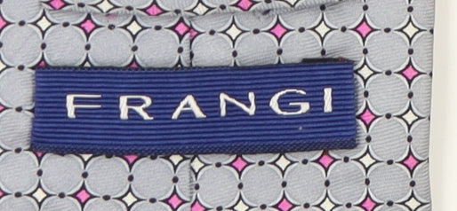 Frangi Men's Grey Silk Geometric Tie