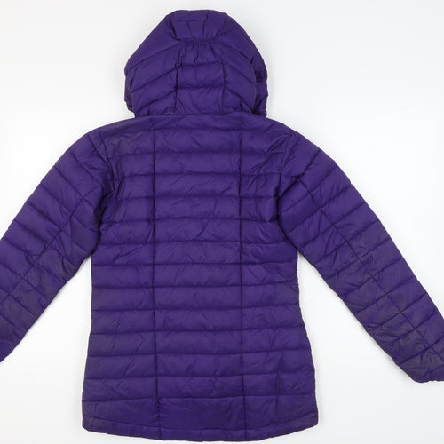 Rab Women's Purple Puffer Jacket UK 10 Hooded