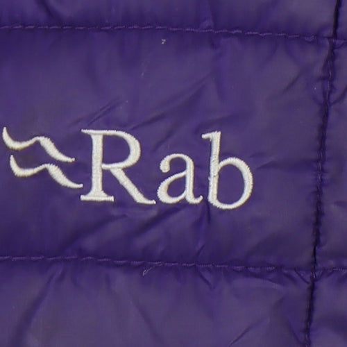 Rab Women's Purple Puffer Jacket UK 10 Hooded