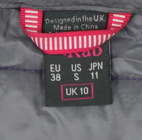 Rab Women's Purple Puffer Jacket UK 10 Hooded