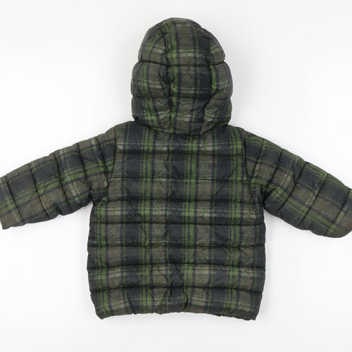 Benetton Unisex Baby Green Puffer Jacket 12M