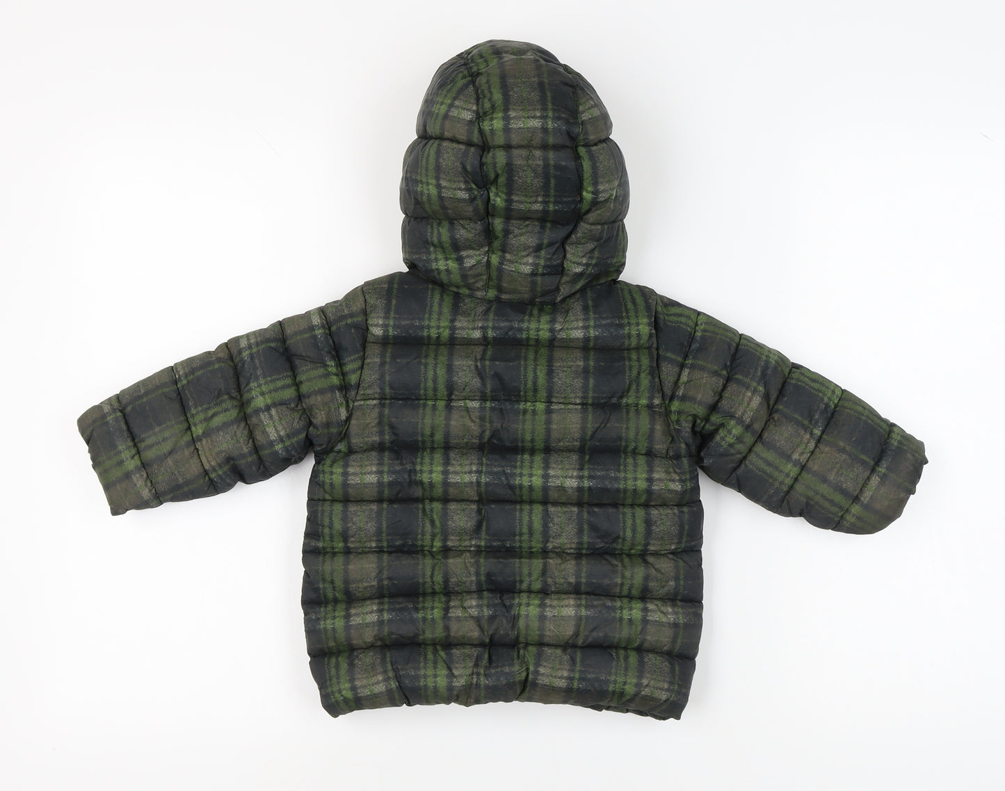 Benetton Unisex Baby Green Puffer Jacket 12M