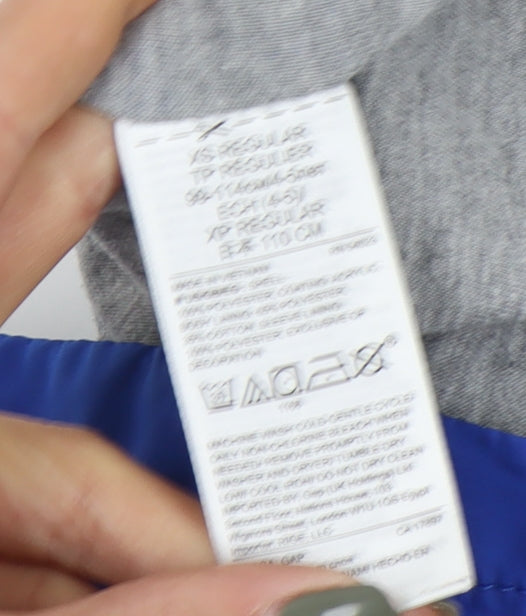 GAP Kids Blue Windbreaker Jacket for Boys, Size 4-5Y