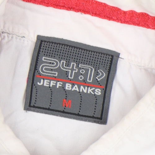 Jeff Banks Men's Grey Striped Cardigan M