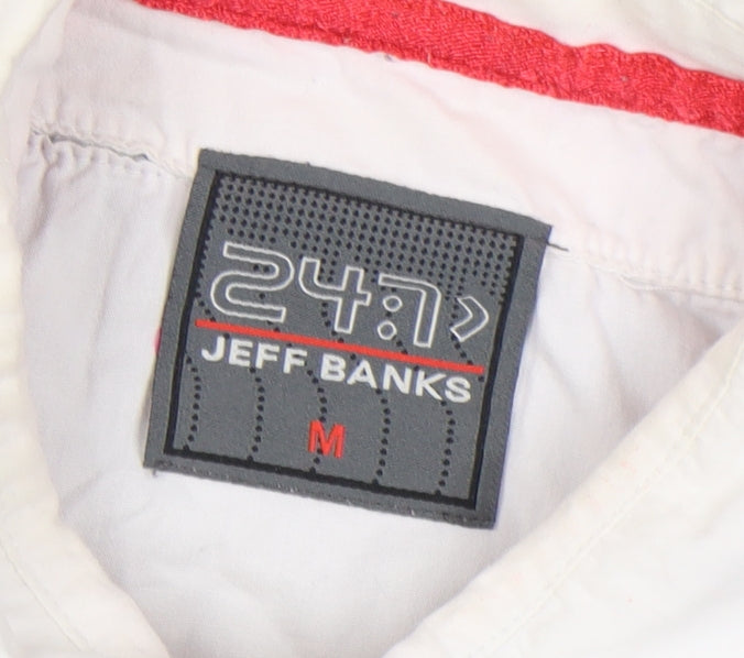 Jeff Banks Men's Grey Striped Cardigan M