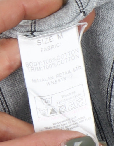 Jeff Banks Men's Grey Striped Cardigan M