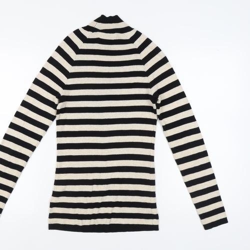 Next Women's Black Striped Pullover Jumper, Size 12