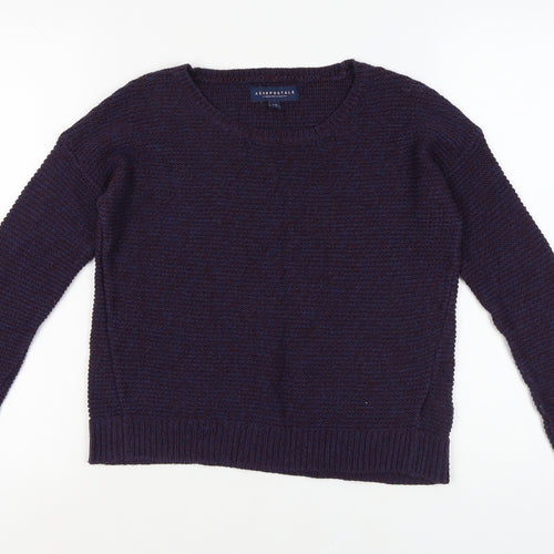 Aeropostale Women's Multicoloured Crew Neck Jumper, Size S