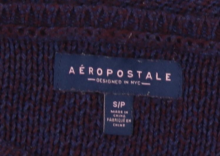 Aeropostale Women's Multicoloured Crew Neck Jumper, Size S