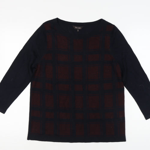 Phase Eight Women's Black Check Jumper Size 14