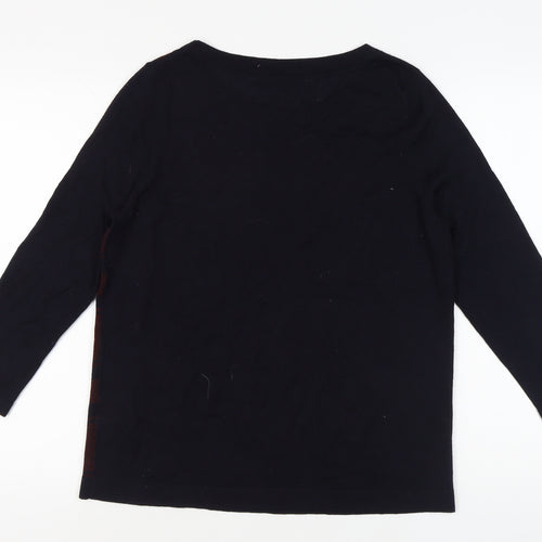 Phase Eight Women's Black Check Jumper Size 14