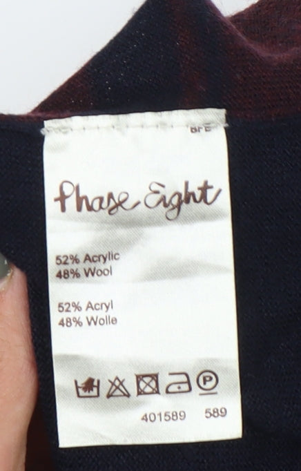 Phase Eight Women's Black Check Jumper Size 14