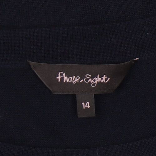 Phase Eight Women's Black Check Jumper Size 14