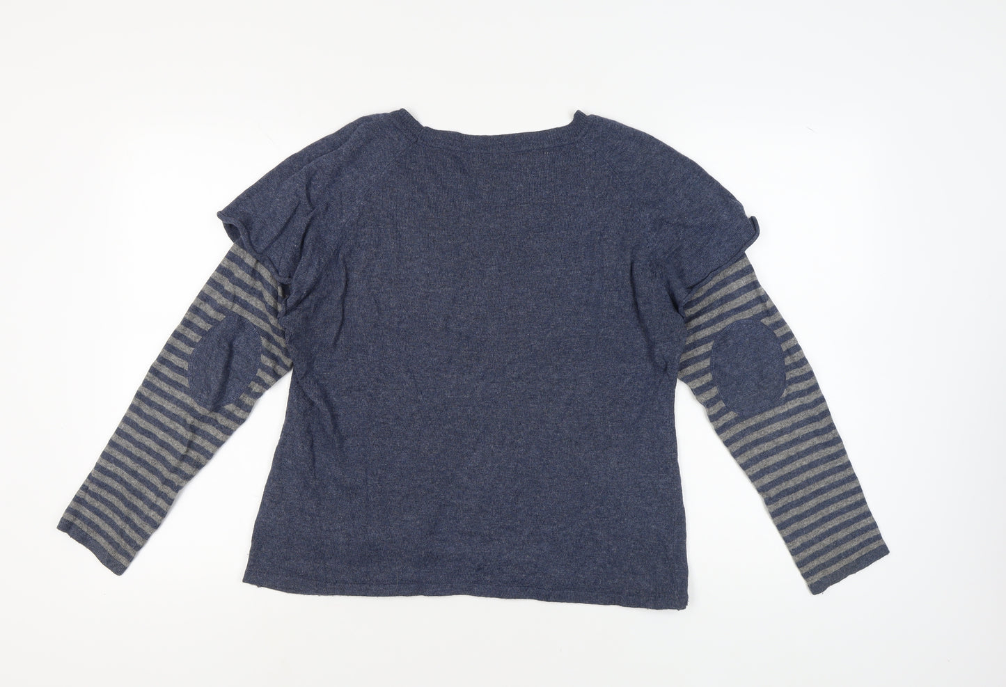 Roman Women's Blue Striped Pullover Jumper Size 16