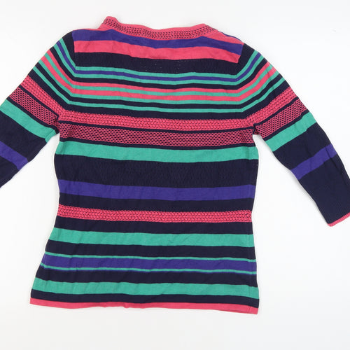 Climb High Dig Deep Women's Multicolour Striped Jumper 14