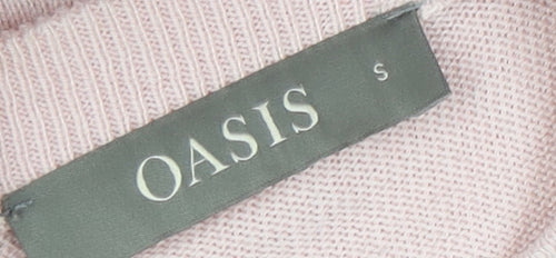 Oasis Women's Pink Flamingo Jumper, Size S, Casual Pullover