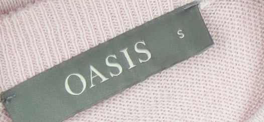 Oasis Women's Pink Flamingo Jumper, Size S, Casual Pullover