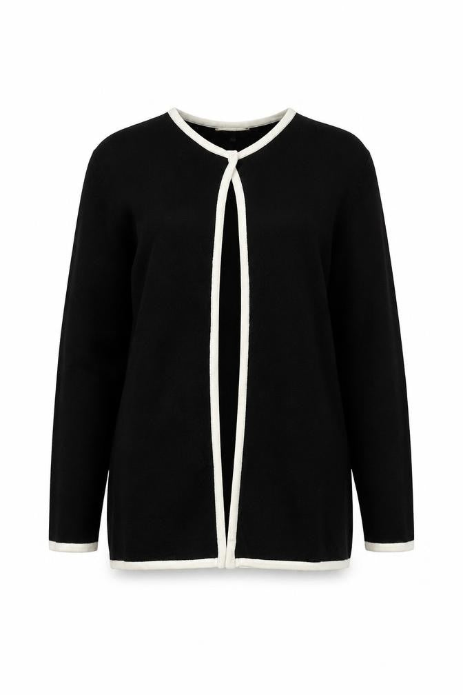 Front view of Viyella Women's Black Cardigan M 100% Cotton