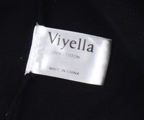 Viyella Women's Black Cardigan M 100% Cotton