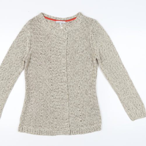 Marks and Spencer Women's Beige Crew Neck Pullover Size 14