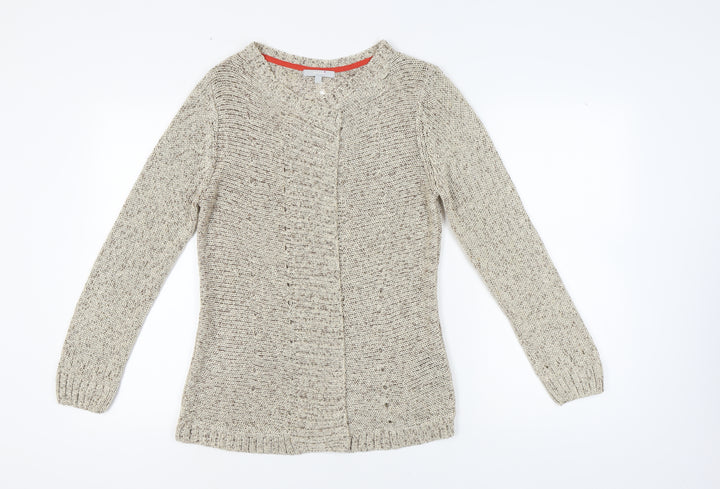 Marks and Spencer Women's Beige Crew Neck Pullover Size 14