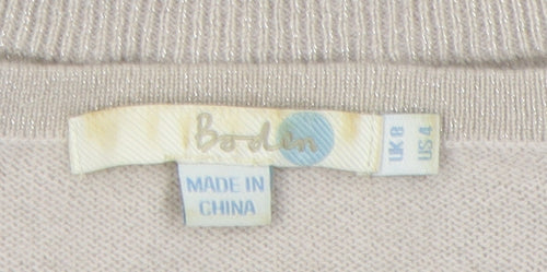 Boden Women's Beige Cardigan, Size 8, Cashmere Blend