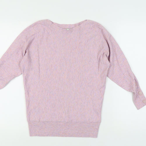 Monsoon Women's Pink Wool Blend Pullover Jumper, Size S