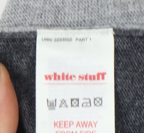 White Stuff Women's Grey Animal Print Jumper UK 12