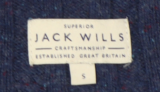 Jack Wills Men's Blue Cable-Knit Pullover Jumper S