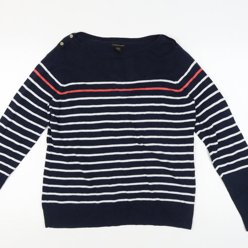 Catherine Malandrino Women's XL Nautical Striped Pullover Jumper