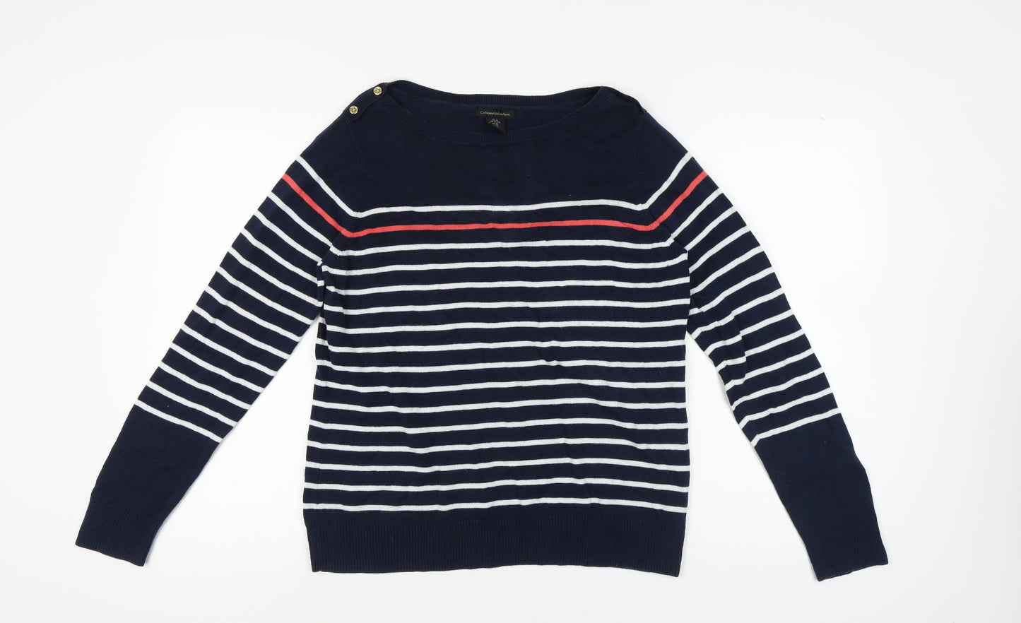 Catherine Malandrino Women's XL Nautical Striped Pullover Jumper
