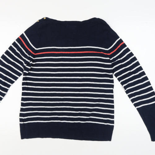 Catherine Malandrino Women's XL Nautical Striped Pullover Jumper