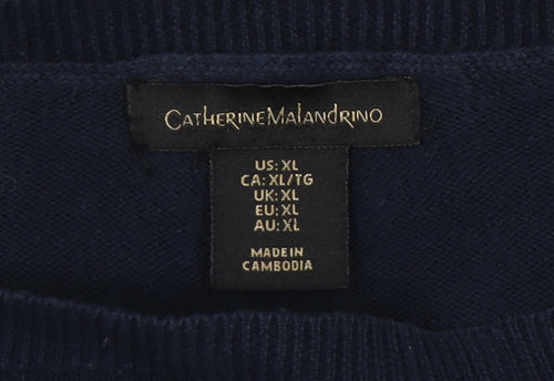 Catherine Malandrino Women's XL Nautical Striped Pullover Jumper